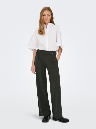 Detalle 2 de JDY Damen Jdygeggo New Long Pant Jrs Noos Hose – Peat/Detail: Schwarzknöpfe, Größe M / EU 34L