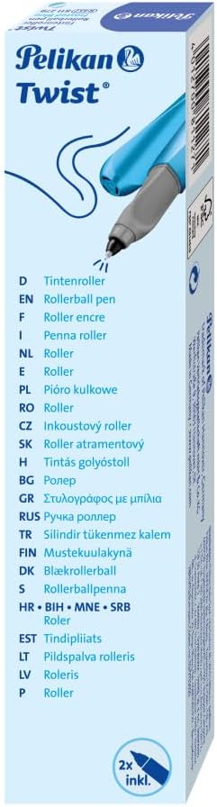 Thumbnail 5 de Pelikan Twist Tintenroller für Rechts- und Linkshänder in Frosted Blue – mit kleiner Tintenpatrone