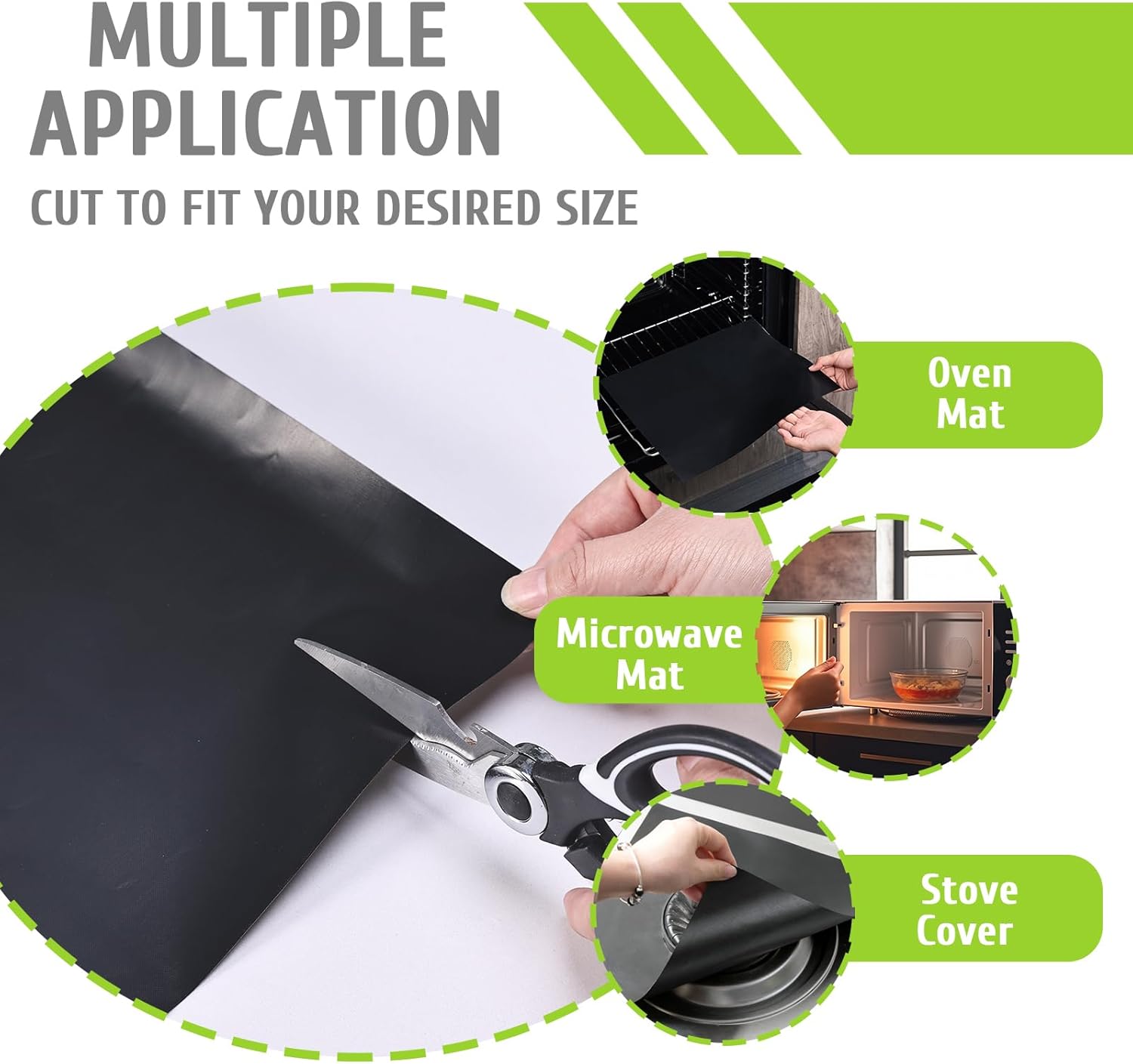 Thumbnail 4 de KitchenRaku 5 Pack BBQ Grill Mat (33x40cm) – reusable, non-stick oven liners for fan assisted ovens