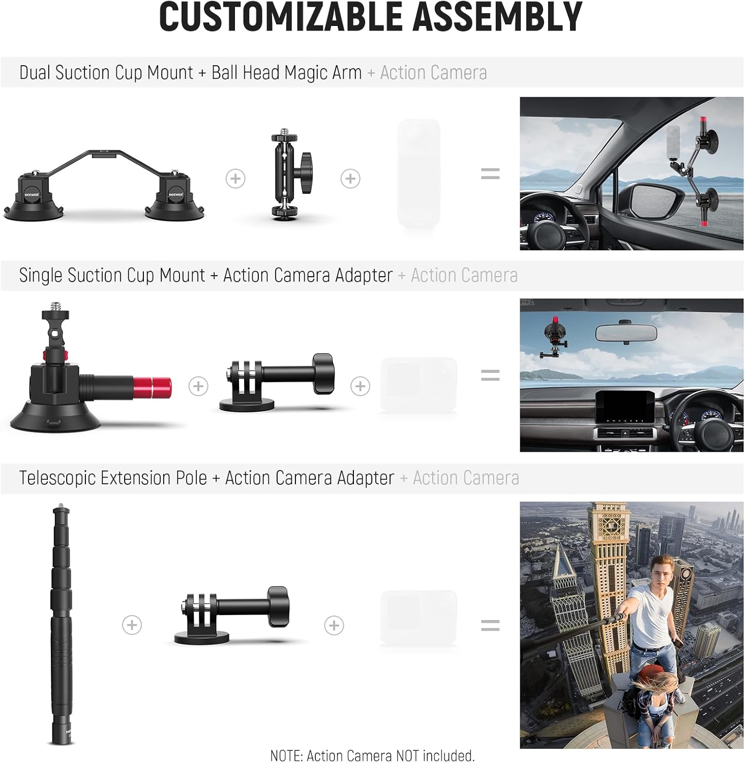 Thumbnail 5 de NEEWER CA065 Car Mount 74 mm Suction