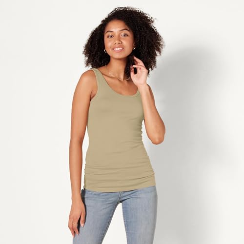 Thumbnail 2 de Amazon Essentials Camiseta de Tirantes Entallada para Mujer (Pack de 2) – Camel Claro, Talla M