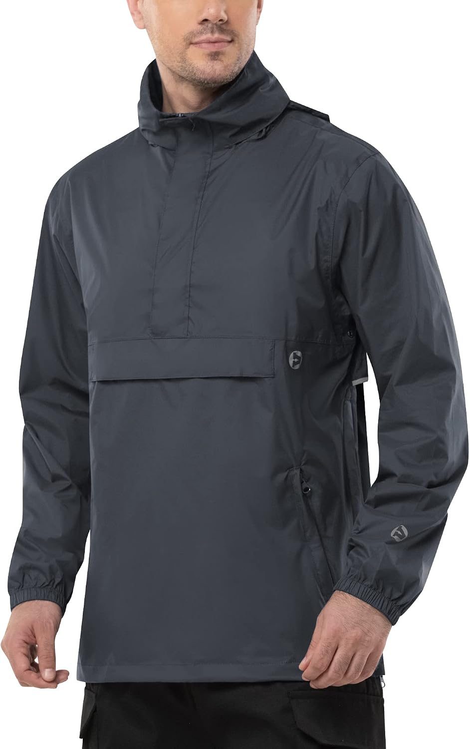 Detalle de Outdoor Ventures Men's Waterproof Rain Jacket Packable Hooded Pullover