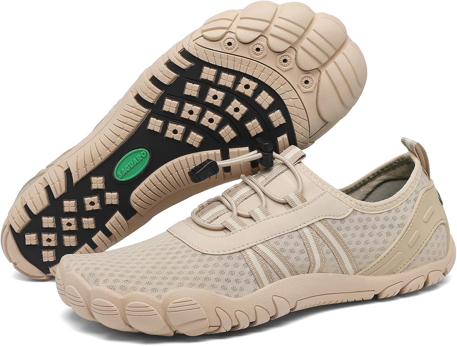 Detalle de SAGUARO Unisex Barfuß Badeschuhe – rutschfeste, schnell trocknende Wasserschuhe mit Drainagelöchern, Größe 36–48