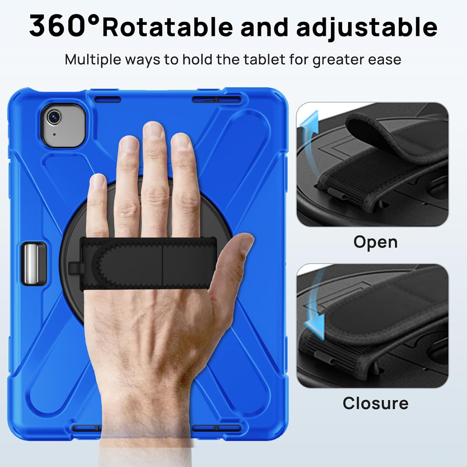 Thumbnail 4 de Gerutek 11-inch iPad Air Rugged Case with 360° Stand and Straps (M2/M3/M4) – Blue