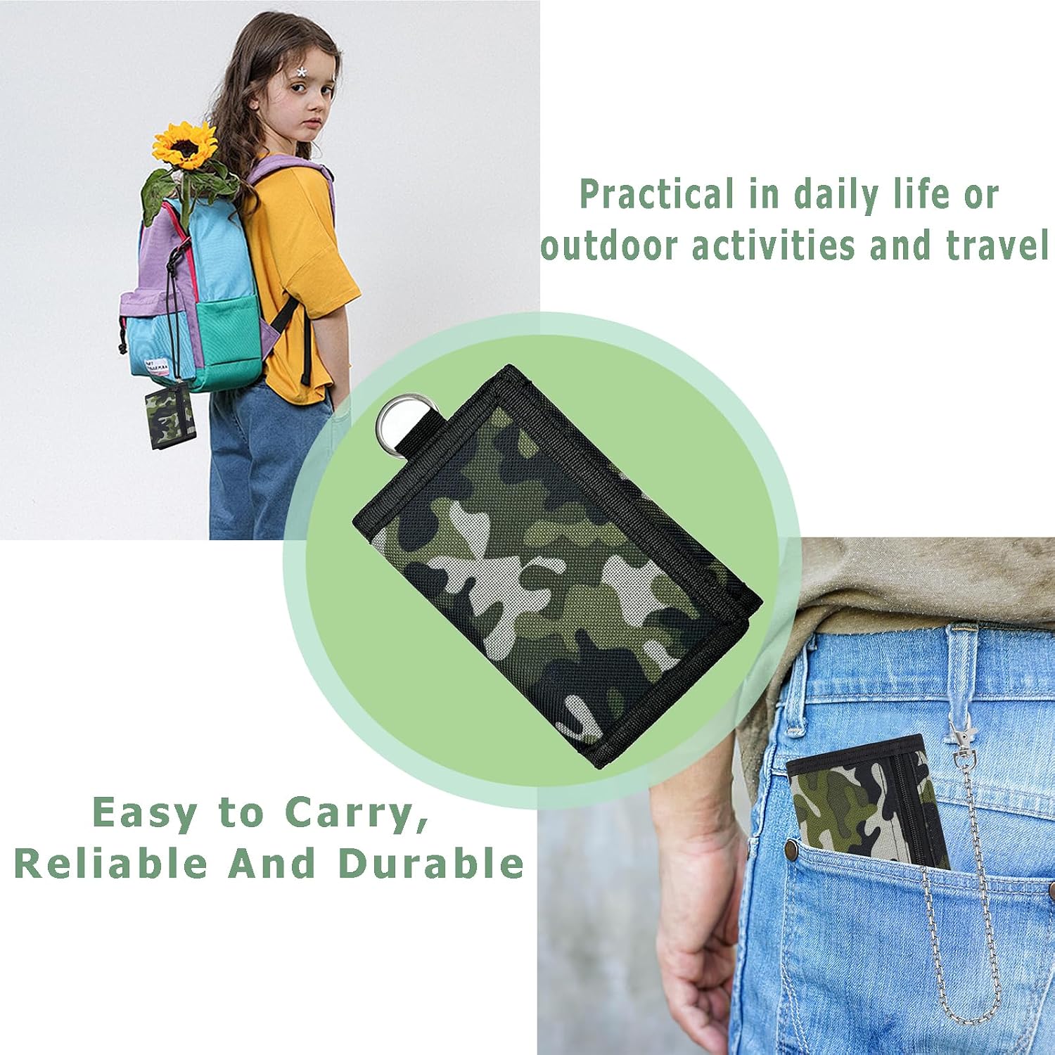 Thumbnail 5 de Bogoro Kinder Slim Portmonee mit RFID-Schutz und Schlüsselanhänger – Bogoro Bogoro Portmonee Kinder Slim Geldbeutel aus Leder