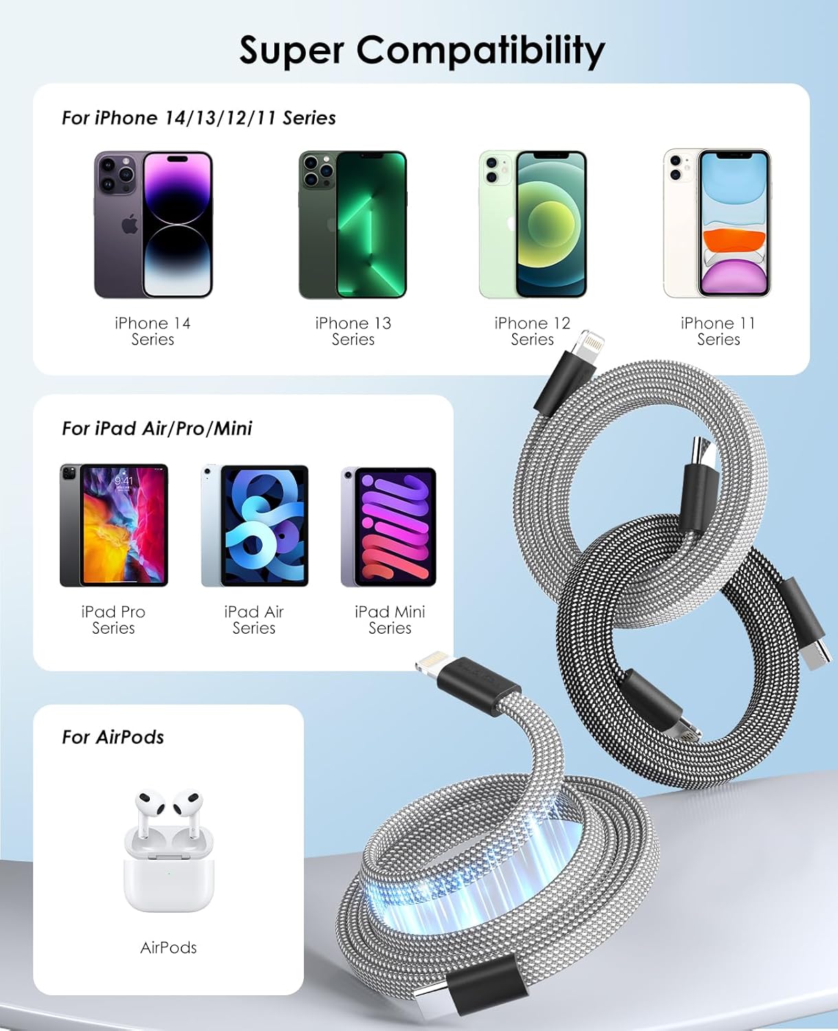 Thumbnail 6 de Magtame Cable Magnético USB C a Lightning Coiled, 1 m ⚡