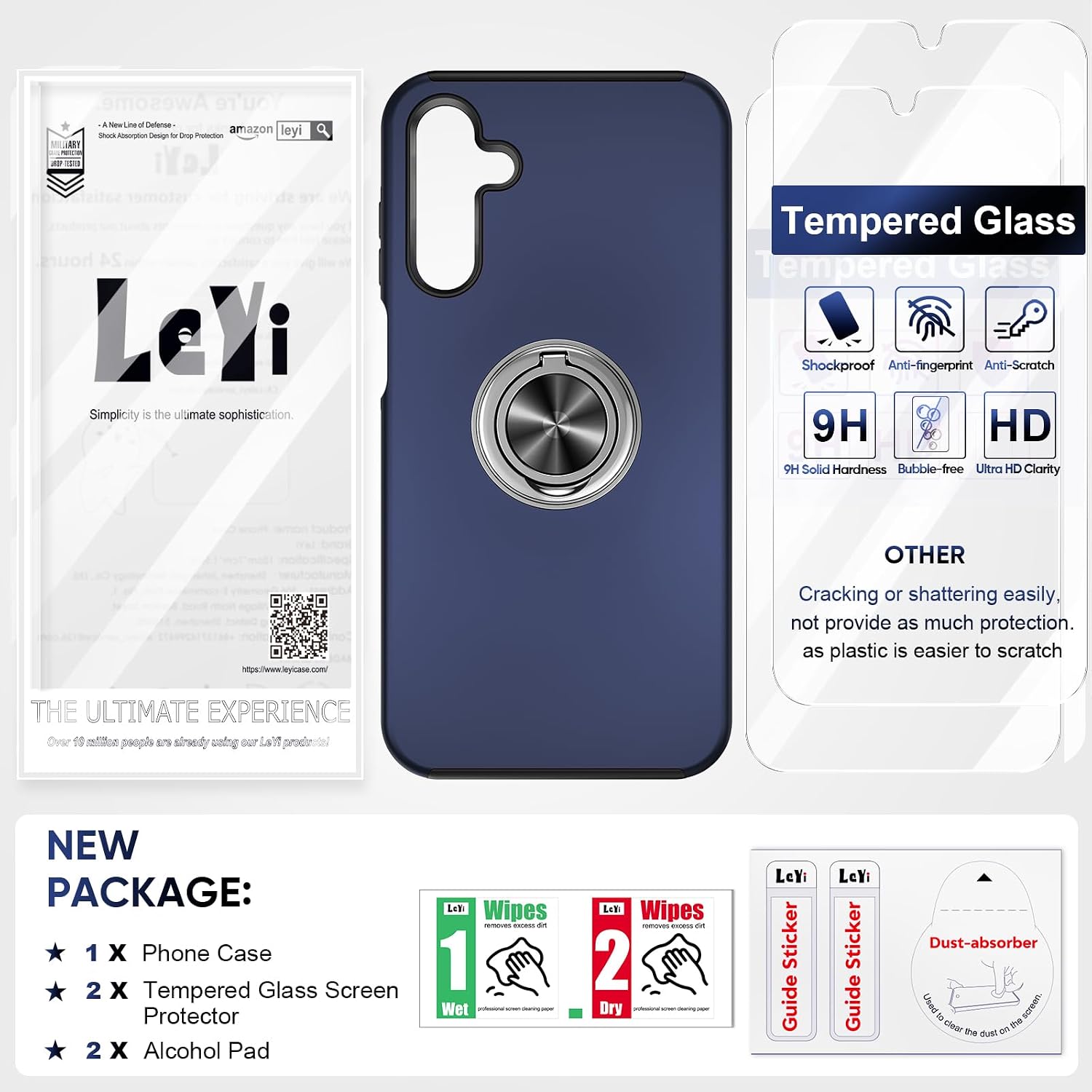Thumbnail 6 de LeYi Galaxy A15 Case with Ring Stand