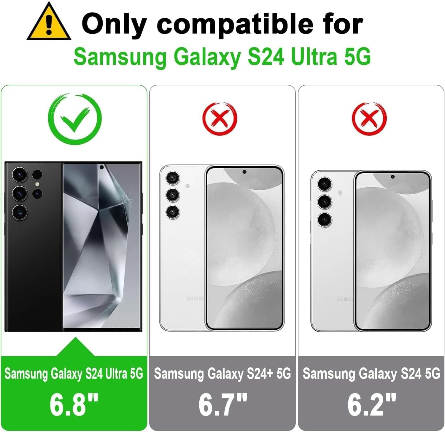 Detalle 2 de Leaisan Galaxy S24 Ultra Handyhülle mit 2 Kartenfächern