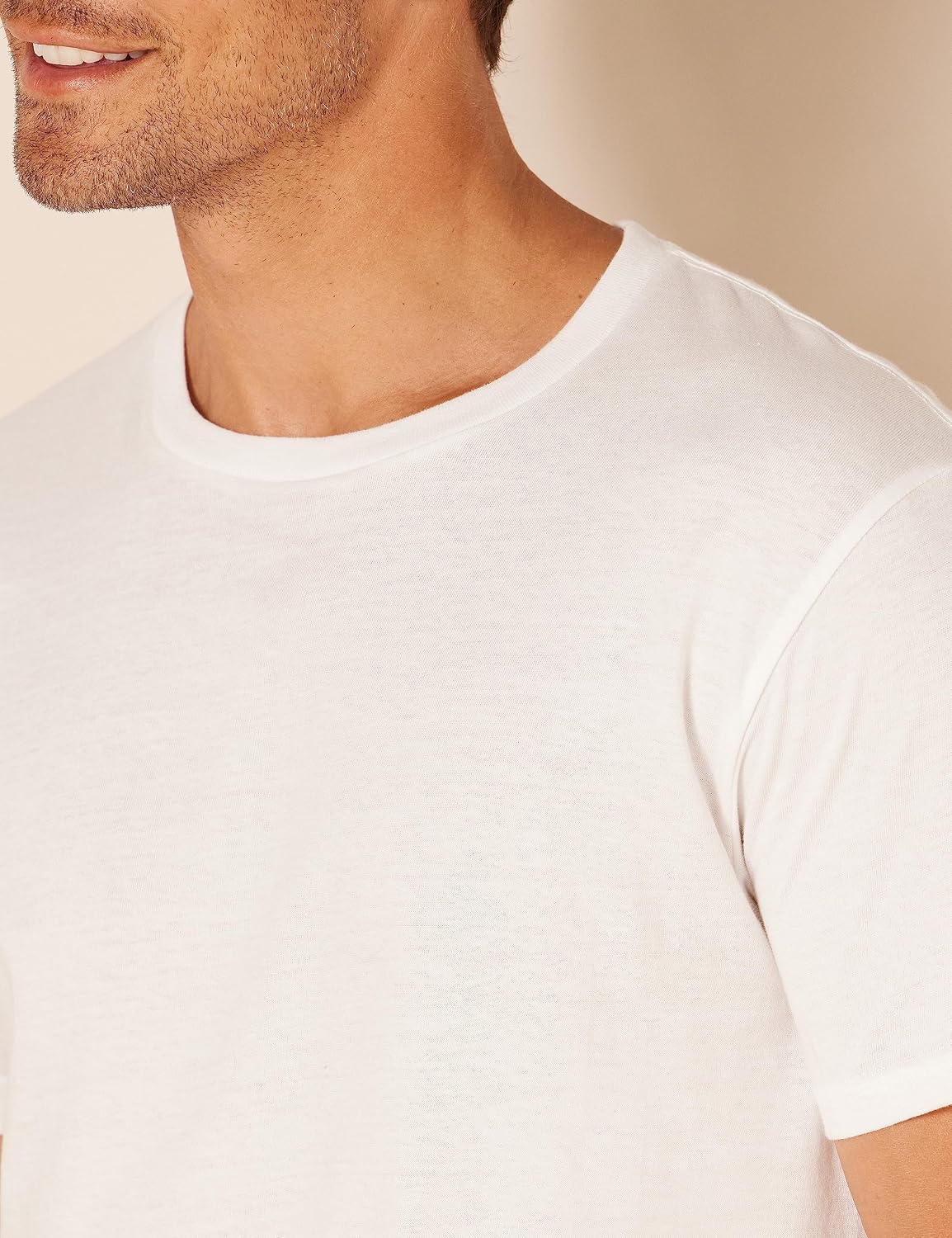 Detalle 2 de Amazon Essentials Camisetas de Cuello Redondo de Corte Ajustado para Hombre – Paquete de 6 (Blanco, XL)
