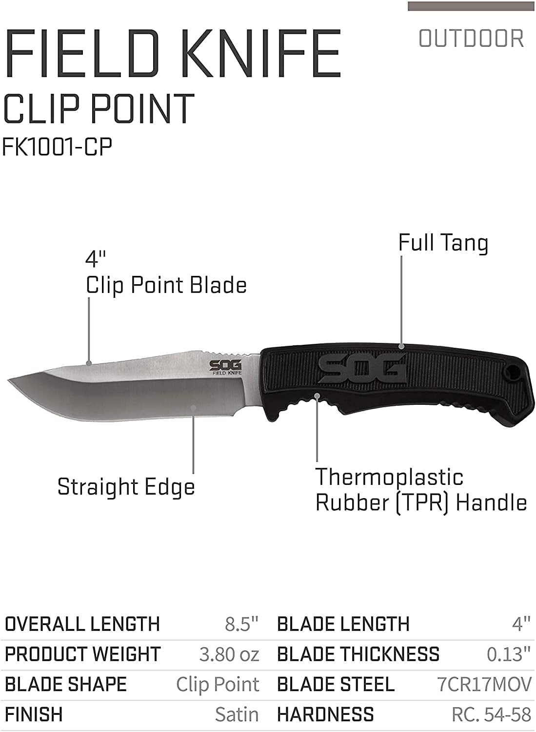 Detalle 2 de SOG Fixed-Blade Knife FK1001-CP