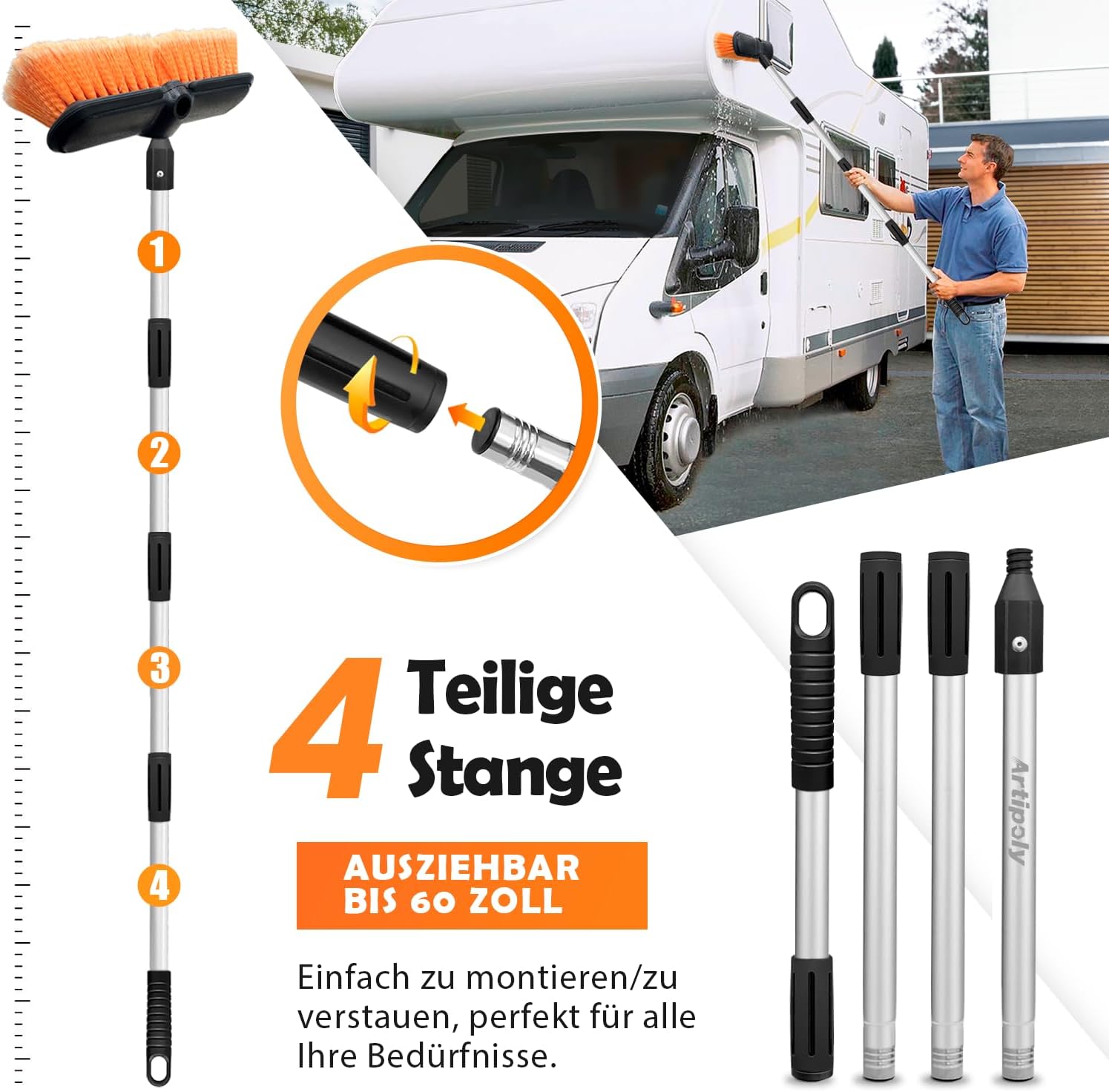 Thumbnail 2 de Autowaschbürste weiche Borsten 25 cm