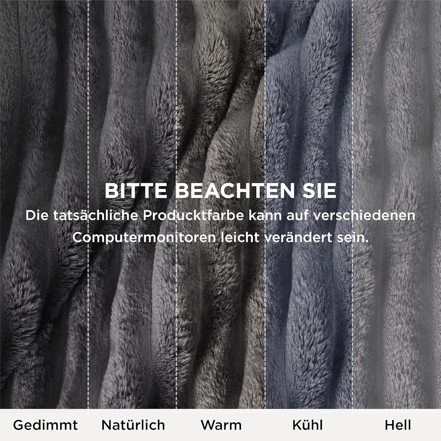 Thumbnail 5 de Bedsure Kuscheldecke für Zimmer Deko – Weiche Wolldecke & Fleecedecke, dunkelgrau 130 x 170 cm
