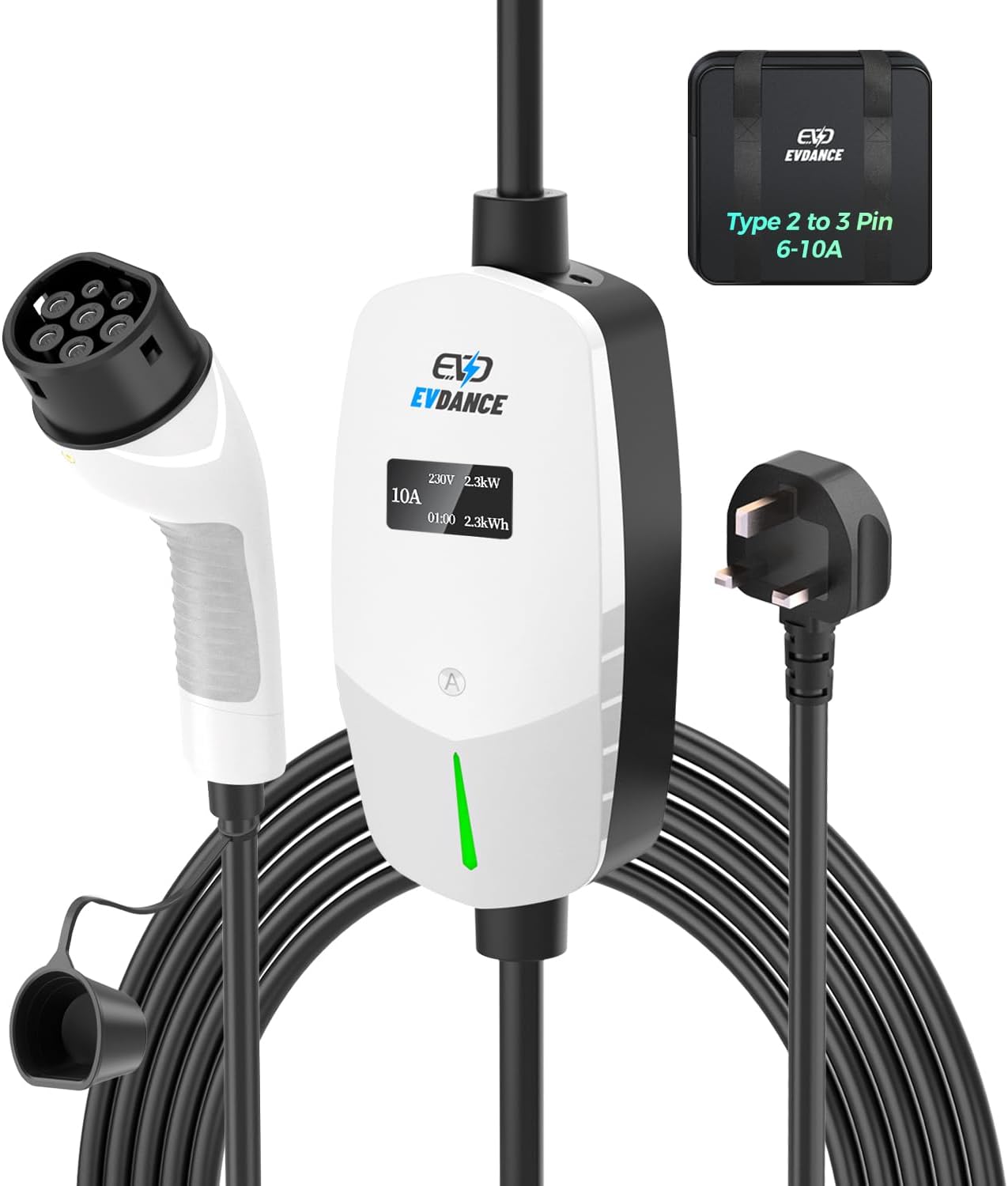 Detalle de EVDANCE EV Charging Cable 6m — Type 2 car charger
