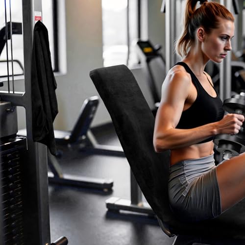 Detalle de POWER GUIDANCE Fitness Handtuch Set – Premium Mikrofaser Zweiteiliges Handtuch-Set (130x50 cm & 50x30 cm) mit Kapuze, Druckknöpfen, Reißverschlusstasche, Magnetclip und Gummiband
