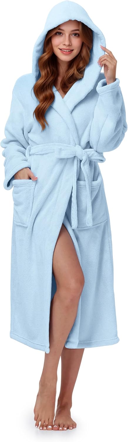 Thumbnail 4 de Eonkasp Hooded Fleece Bathrobe