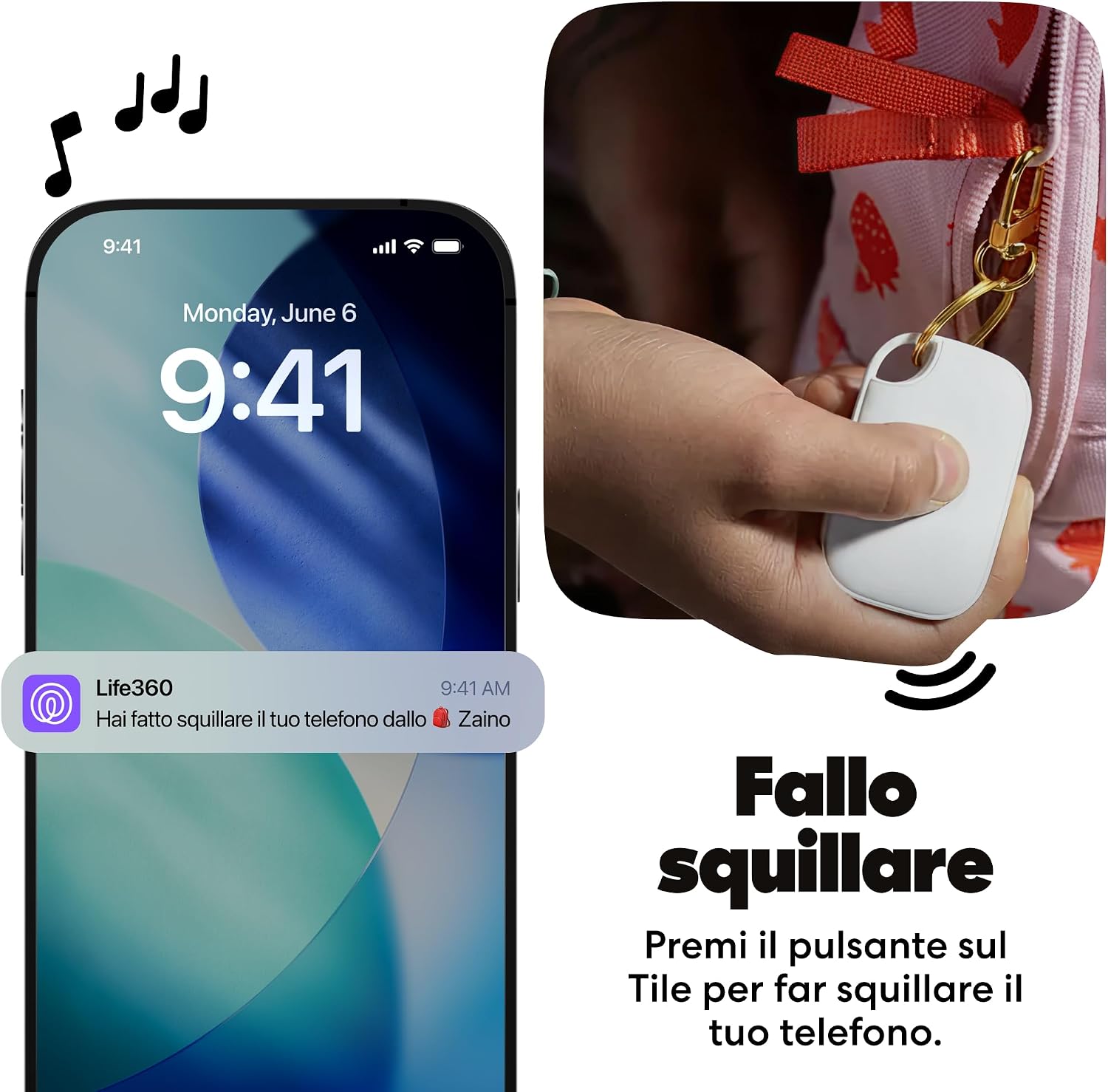 Detalle de Life360 Tile Pro - Localizzatore Bluetooth per chiavi, borse e oggetti, 1 pezzo bianco