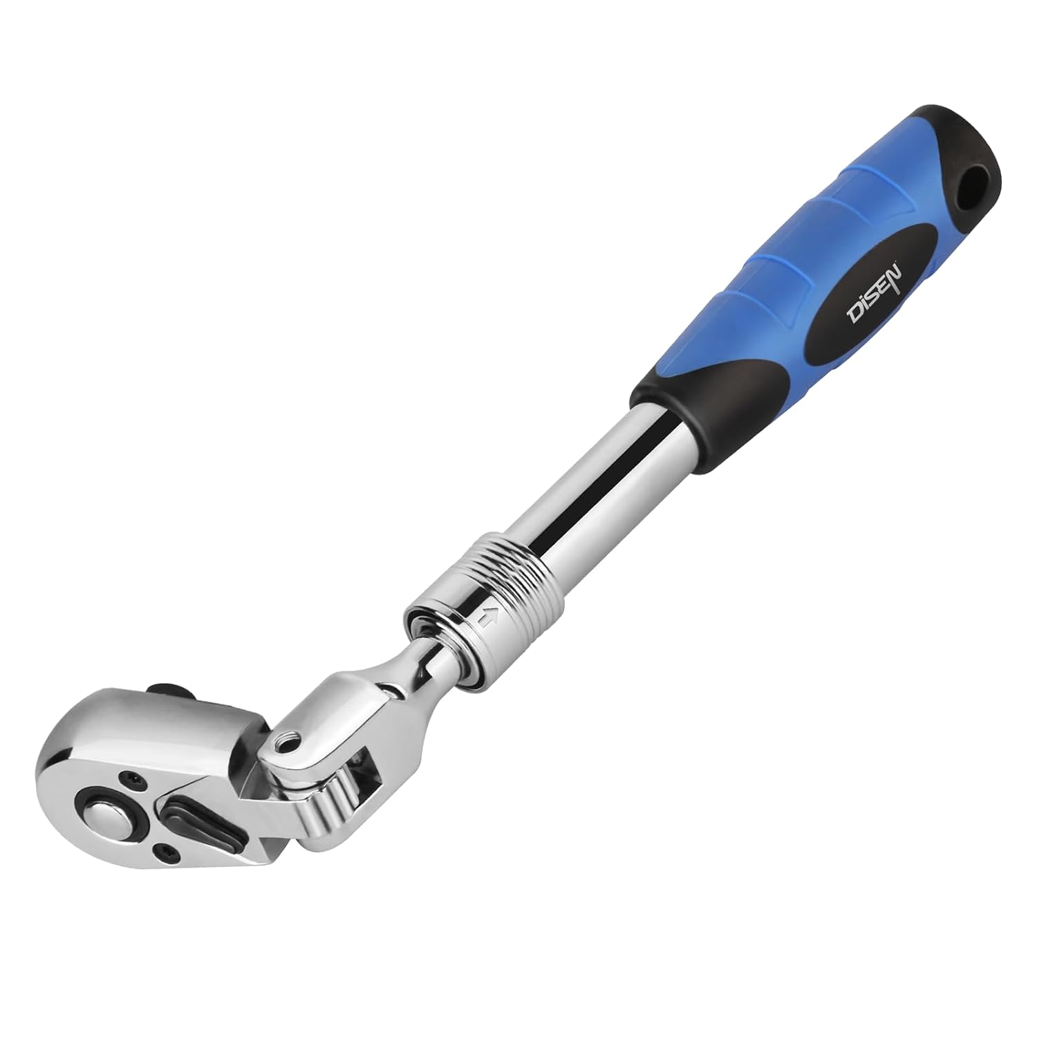 Detalle de DISEN DISEN-3_8HDTJLB 3/8-Inch Extendable Ratchet, 72-Tooth Flex Head