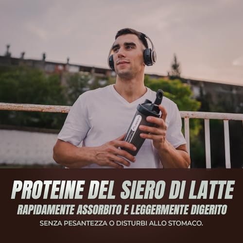 Detalle de Healthy FUSION Whey Protein 1000g Cioccolato con Collagene e Magnesio – proteina pura per allenamenti intensi
