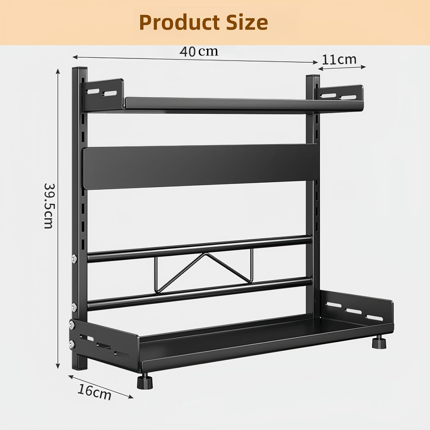 Thumbnail 2 de TRAYINDALY 2 Tier Spice Rack – Free Standing, Expandable & Space-Saving