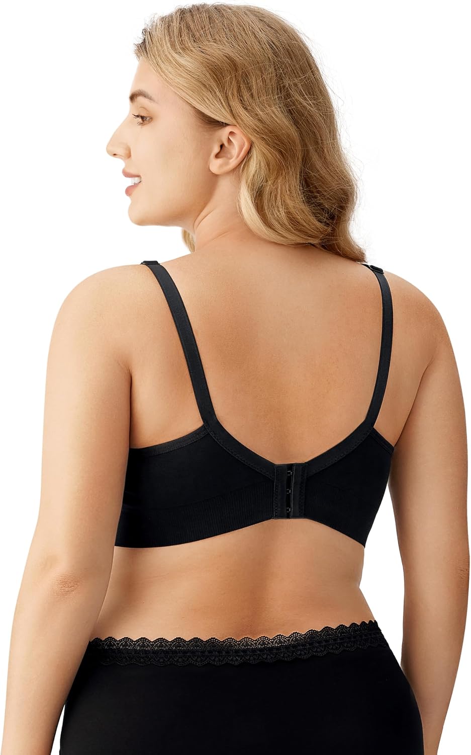 Detalle de HBselect Women Maternity Bras 5 Pack: Seamless Nursing Bras for Breastfeeding & Pregnancy