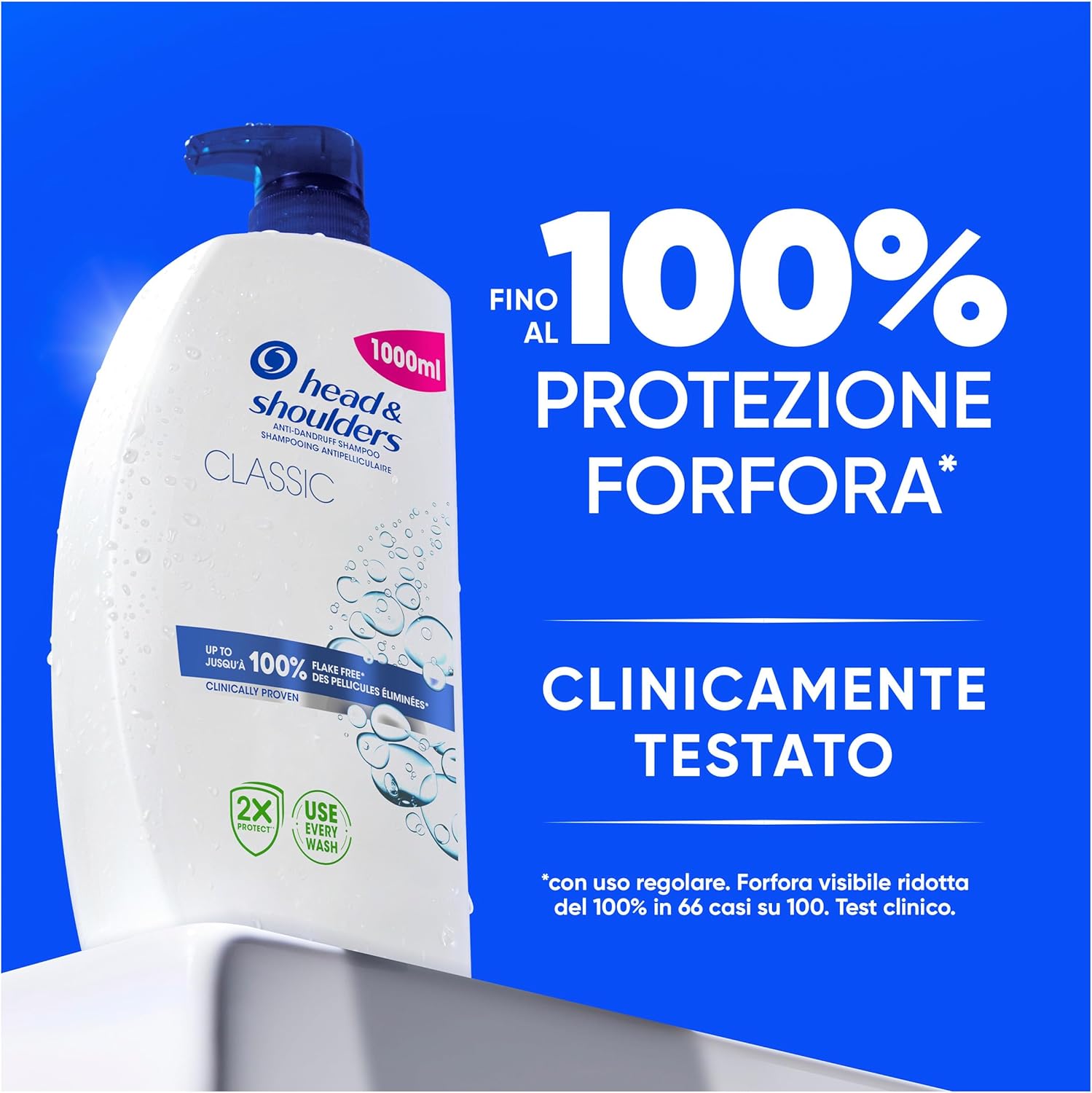 Detalle 2 de Head & Shoulders Classic Clean shampoo antiforfora 1000 ml