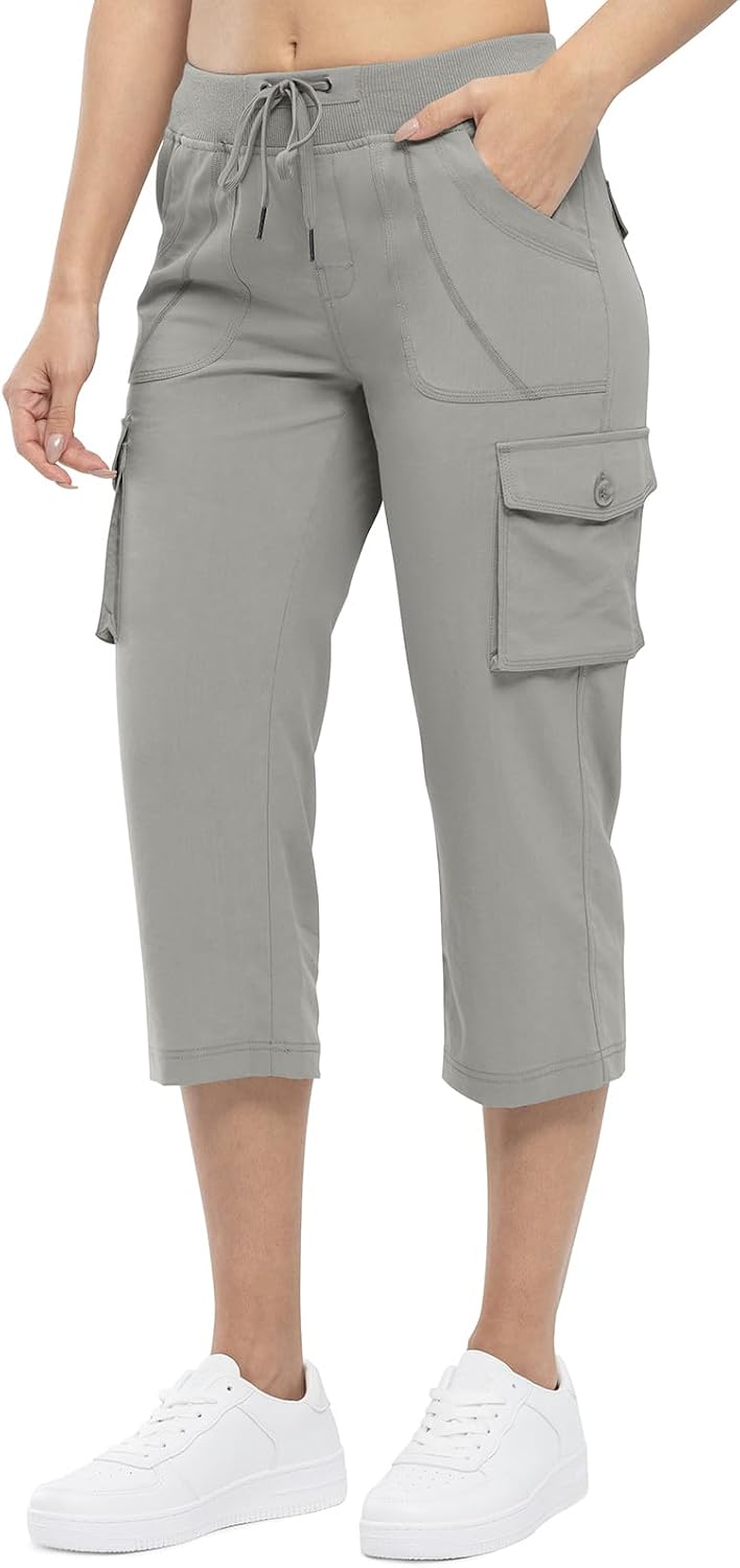Thumbnail 1 de TBMPOY Women's Cargo Capris: Lightweight Quick-Dry Hiking Pants with 6 Pockets