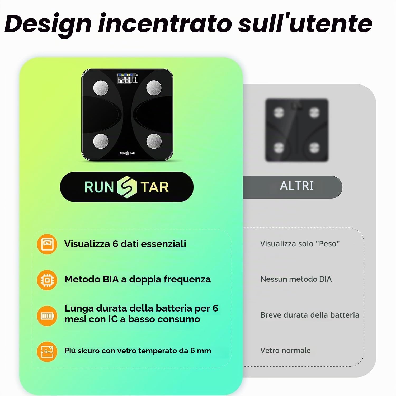 Detalle 2 de RunSTAR Bilancia Smart 180 kg ⚖