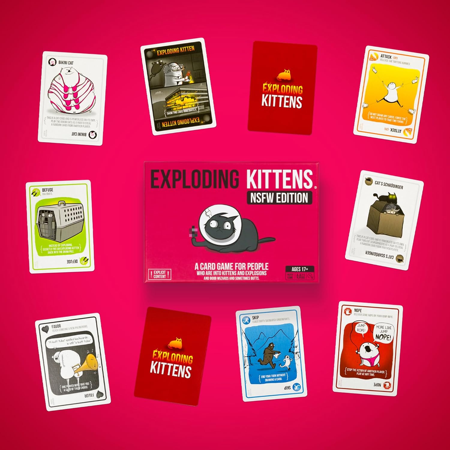 Detalle de Exploding Kittens: NSFW Edition (Edizione Inglese) – Il party game per adulti che sorprende con humor irriverente