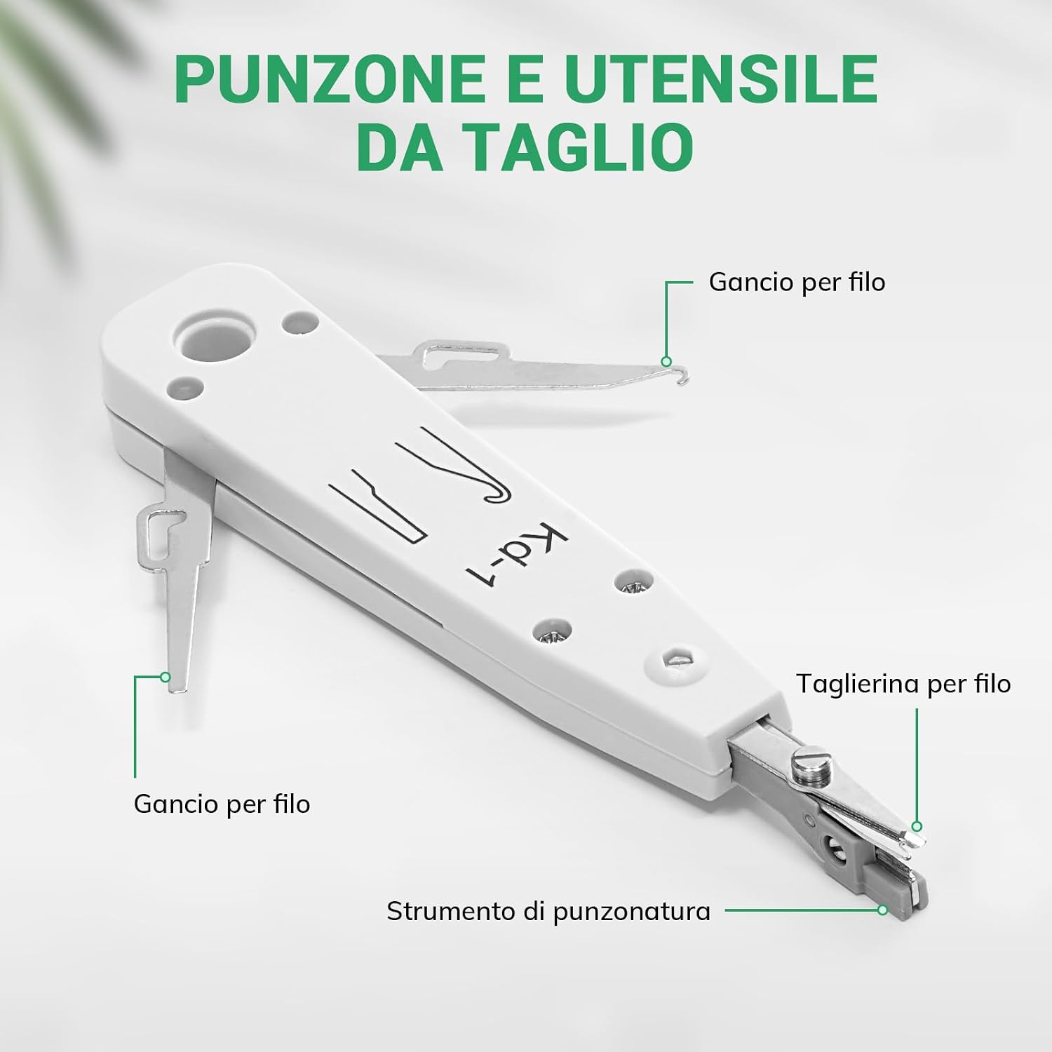 Thumbnail 6 de SGILE Kit di Attrezzi per Rete: Pass Through RJ45 e Set Connettori CAT6, completo di strumento di ispezione e spelafili