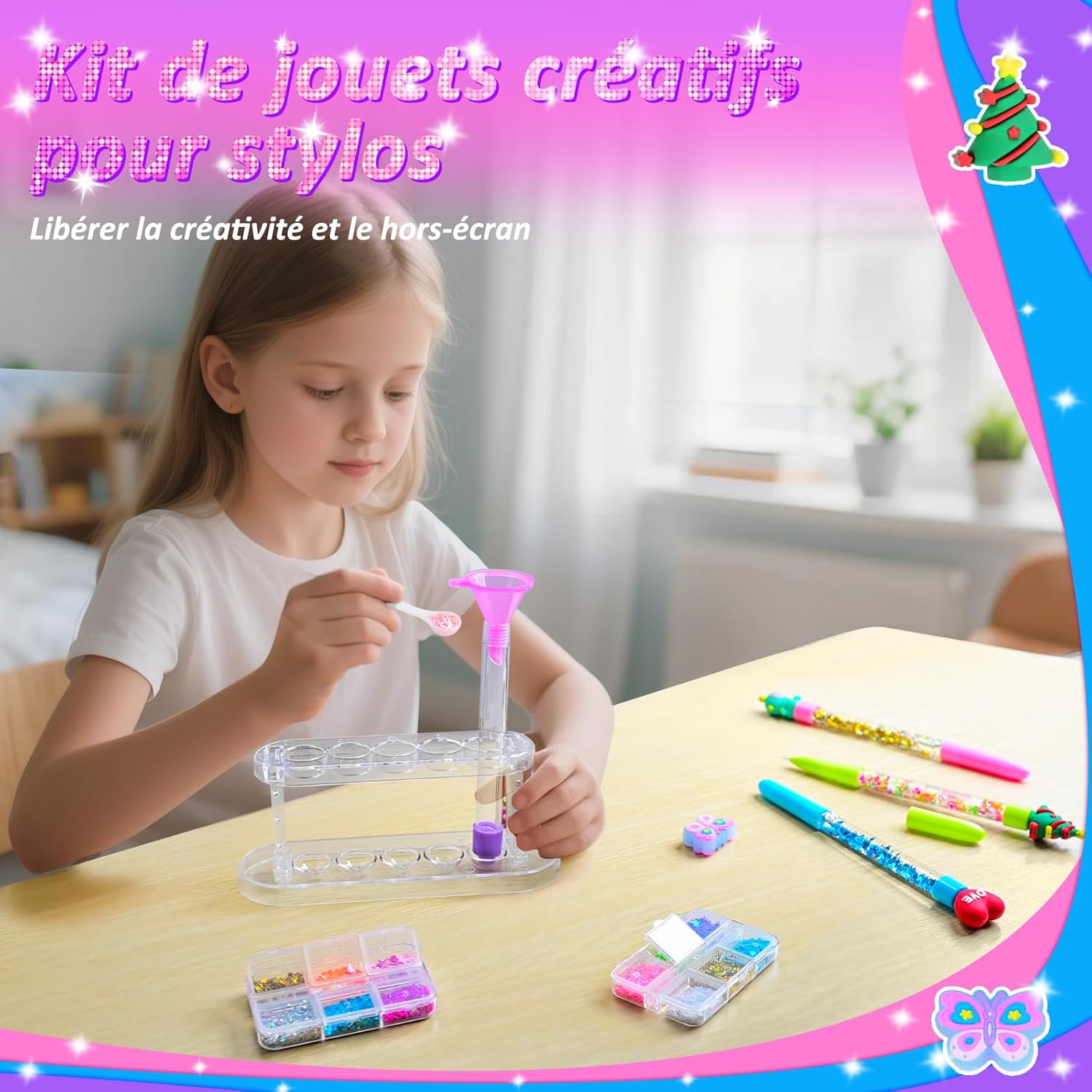 Thumbnail 1 de Kit MOMUSE « Fabrique à Stylo 50 Accessoires » : atelier de stylos personnalisés pour enfants (6-12 ans)