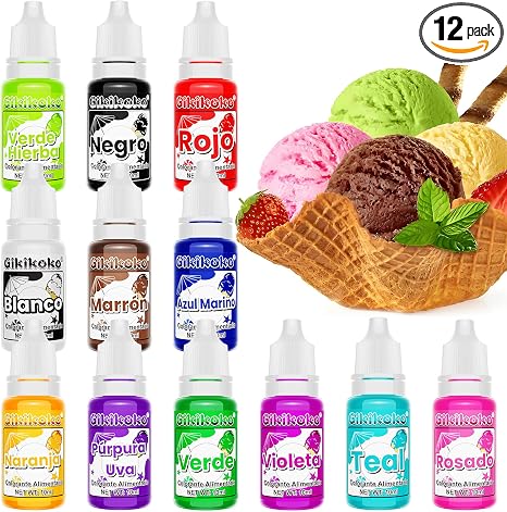 Colorante Alimentario AzúCar Glas - 12 ×10 ml 🎨