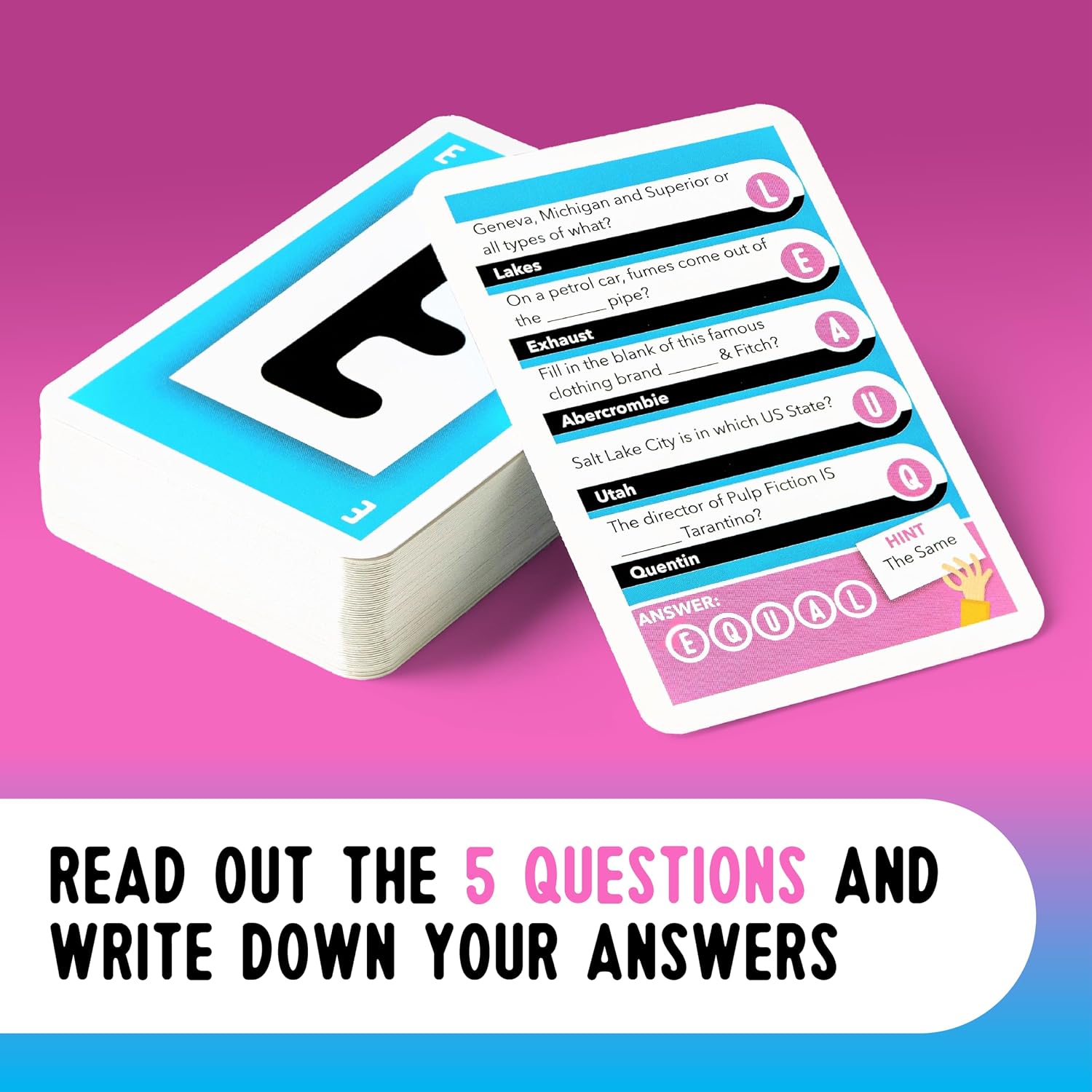 Detalle 2 de Format Games Ansagrams 500-Question Trivia Card Game