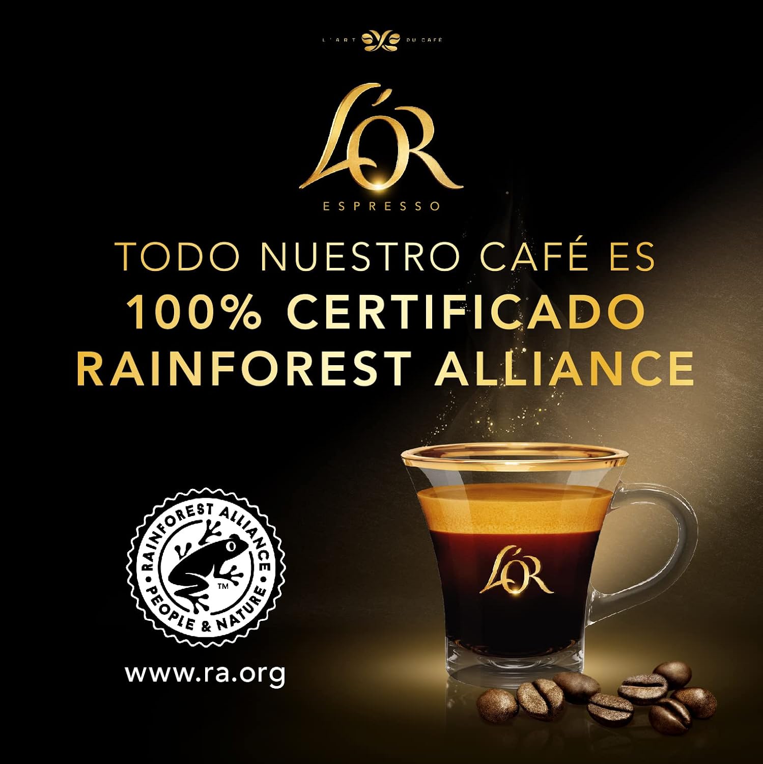 Thumbnail 4 de L'OR Espresso Brazil Café en Grano 100% Arábica ☕ 4x500g