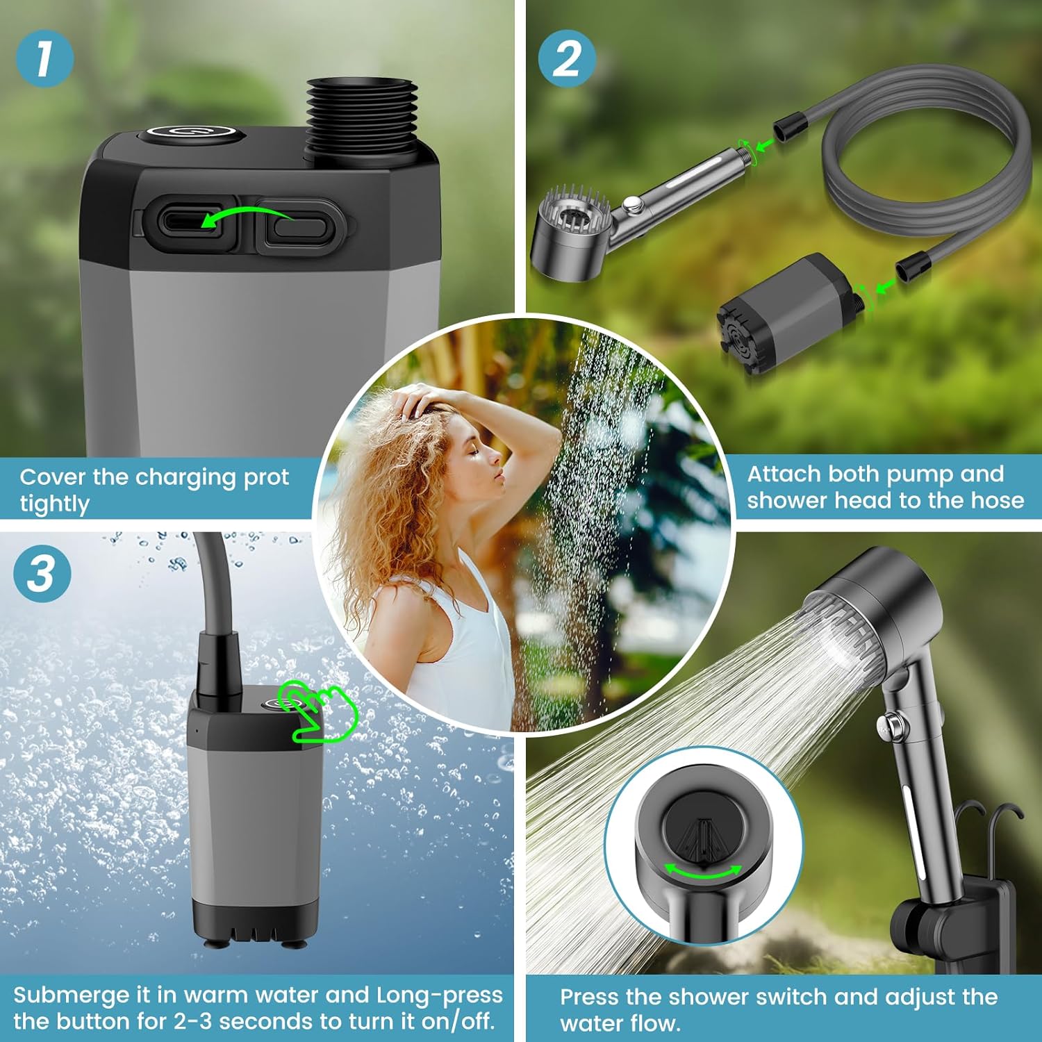 Thumbnail 5 de Portable camping shower with 6000mAh