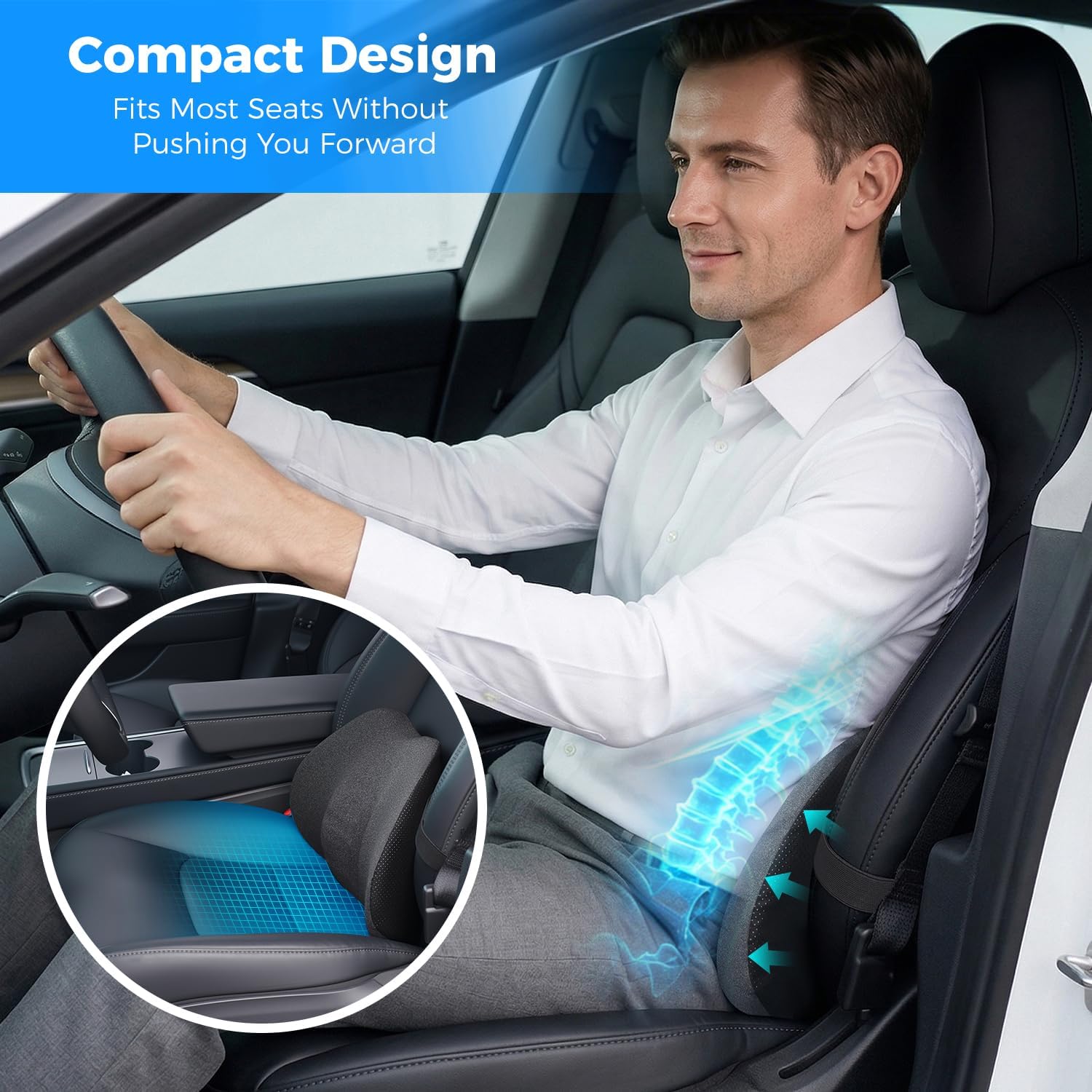 Thumbnail 5 de Memory Foam Car Lumbar Support Pillow