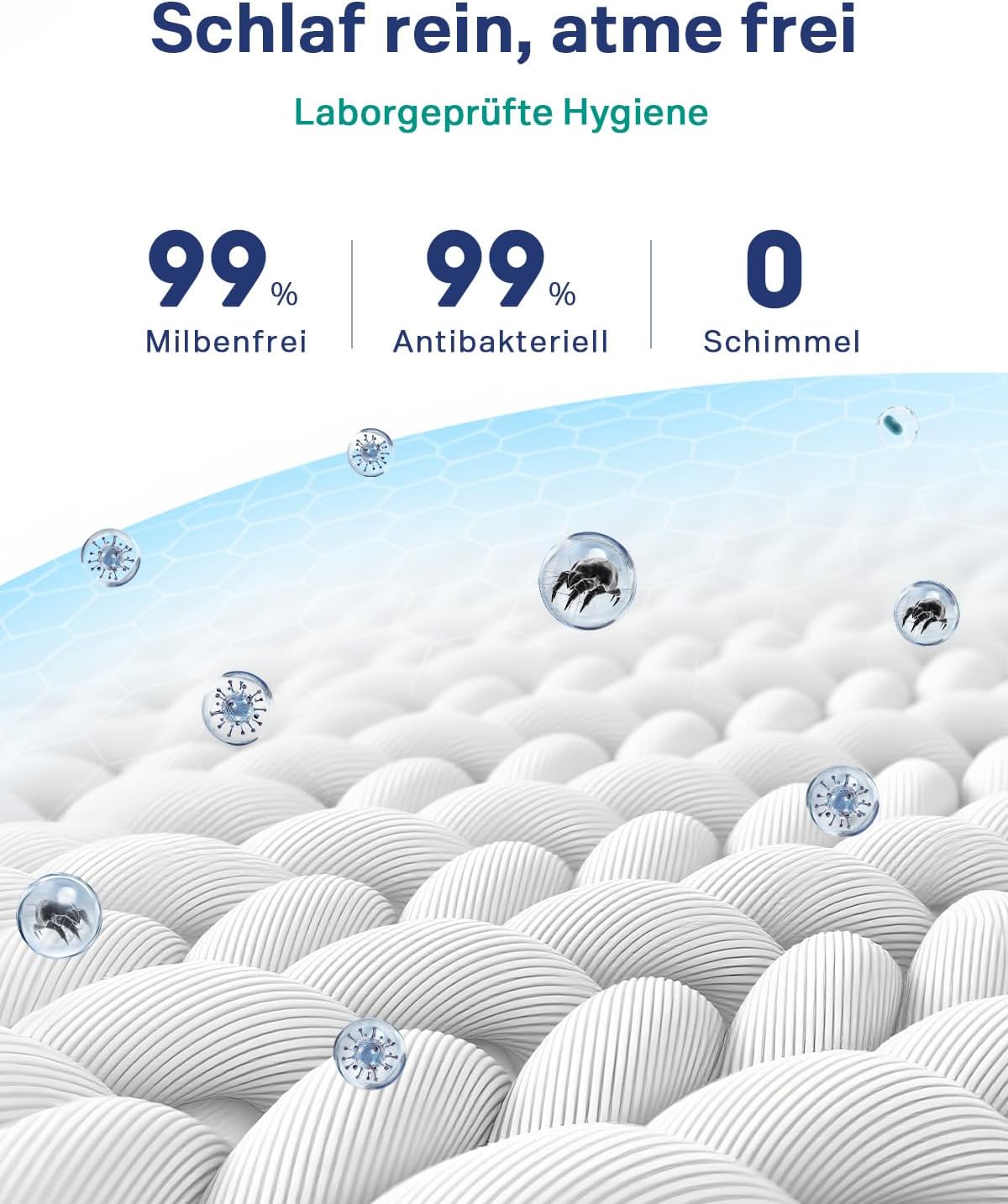 Thumbnail 5 de Newentor® Matratzen-Topper 120x200 cm mit Gel-Visco/Kaltschaum (H4/H5), abnehmbarer & waschbarer Bezug