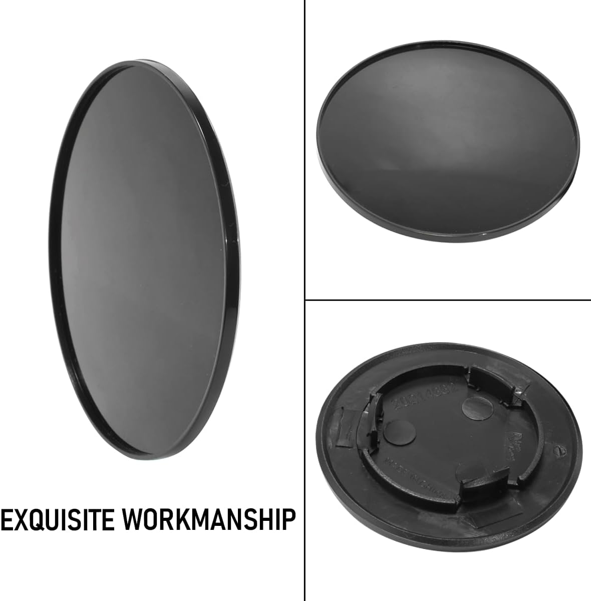 Thumbnail 6 de RhinoTuning 4-Pack 80.4 mm Wheel Centre Caps for Audi A3/A4/A5 (80.4 mm) – Black Hub Caps