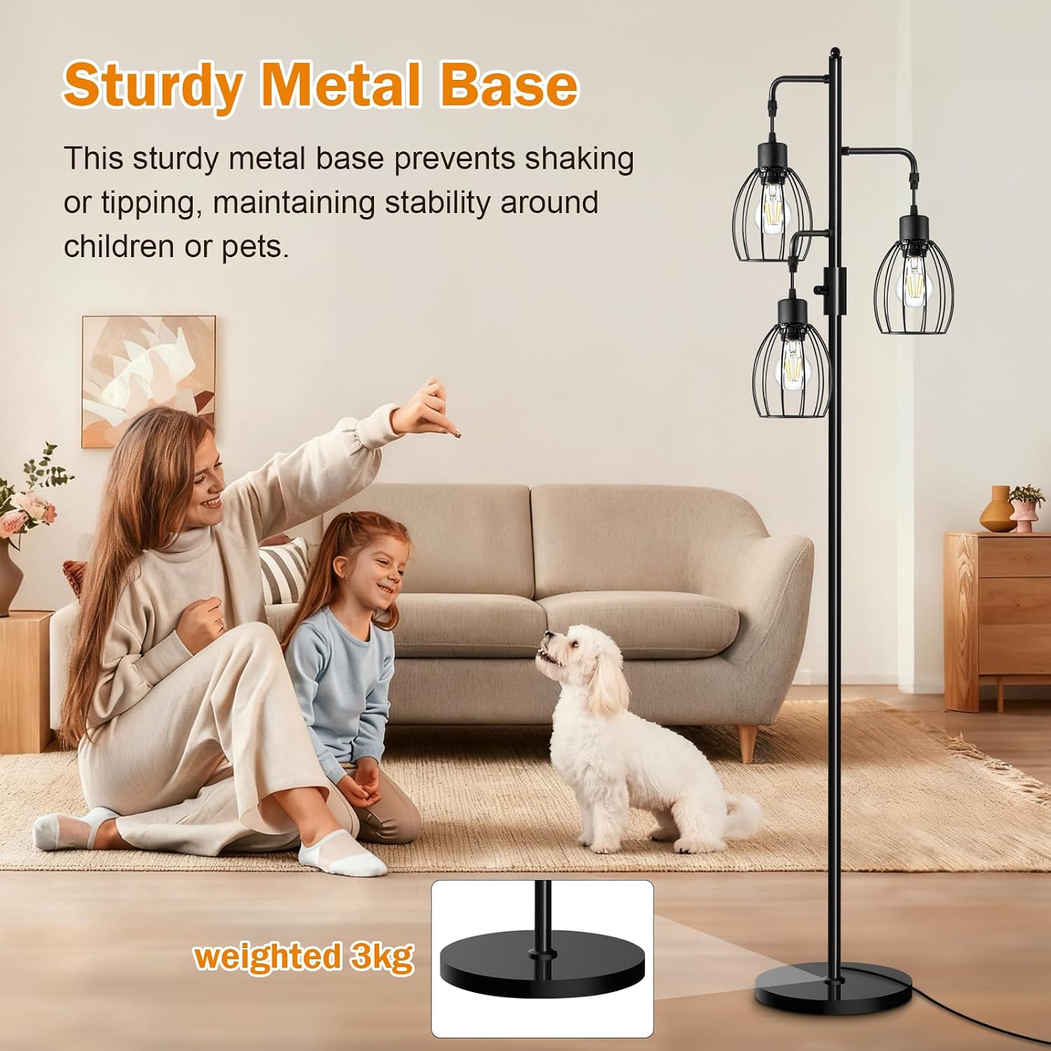 Detalle 2 de AmazeFan 68" Dimmable Floor Lamp 2400LM