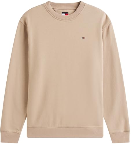 Detalle 1 de Tommy Jeans Sudadera Regular Fit Flag Fleece Beige S