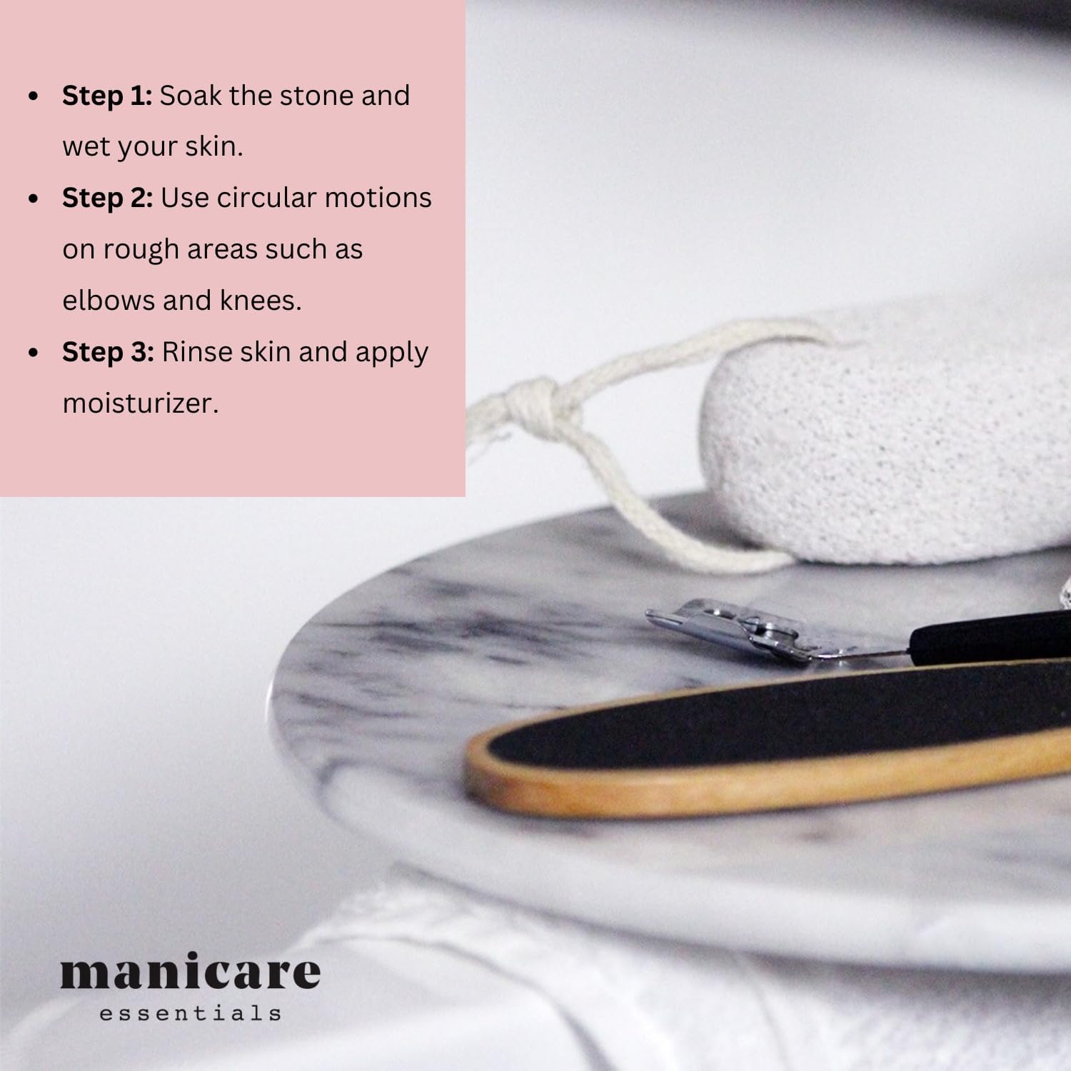 Detalle 2 de Manicare 10G11254 Skin Polishing Stone, Natural Pumice Foot Scraper