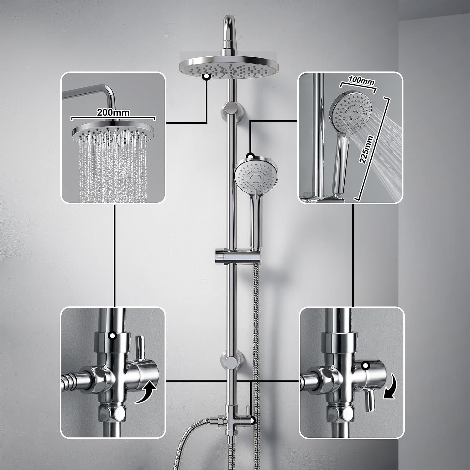 Detalle 2 de Görbach Regendusche Duschset ohne Armatur