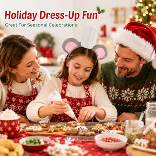 Detalle de JOINPAYA Mouse Ears and Chef Hat Costume Headband