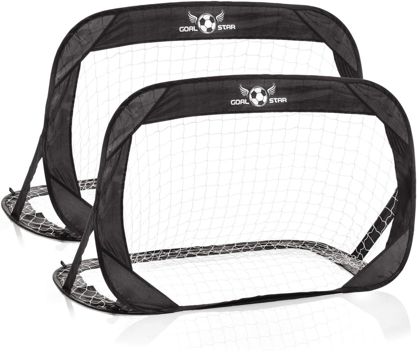 Detalle de Goal Star popupfotbollsmål 120 x 80 x 80 cm med glasfiberstänger