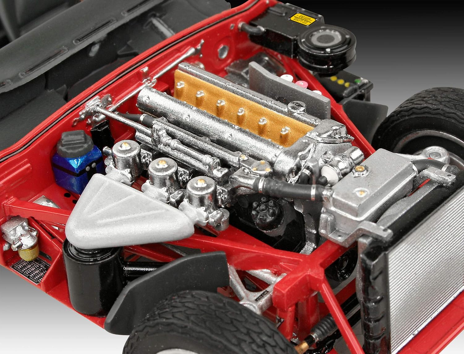 Detalle 2 de Revell Modellbausatz Jaguar E-Type (Coupé) 1:24 – originalgetreuer Bausatz für Einsteiger