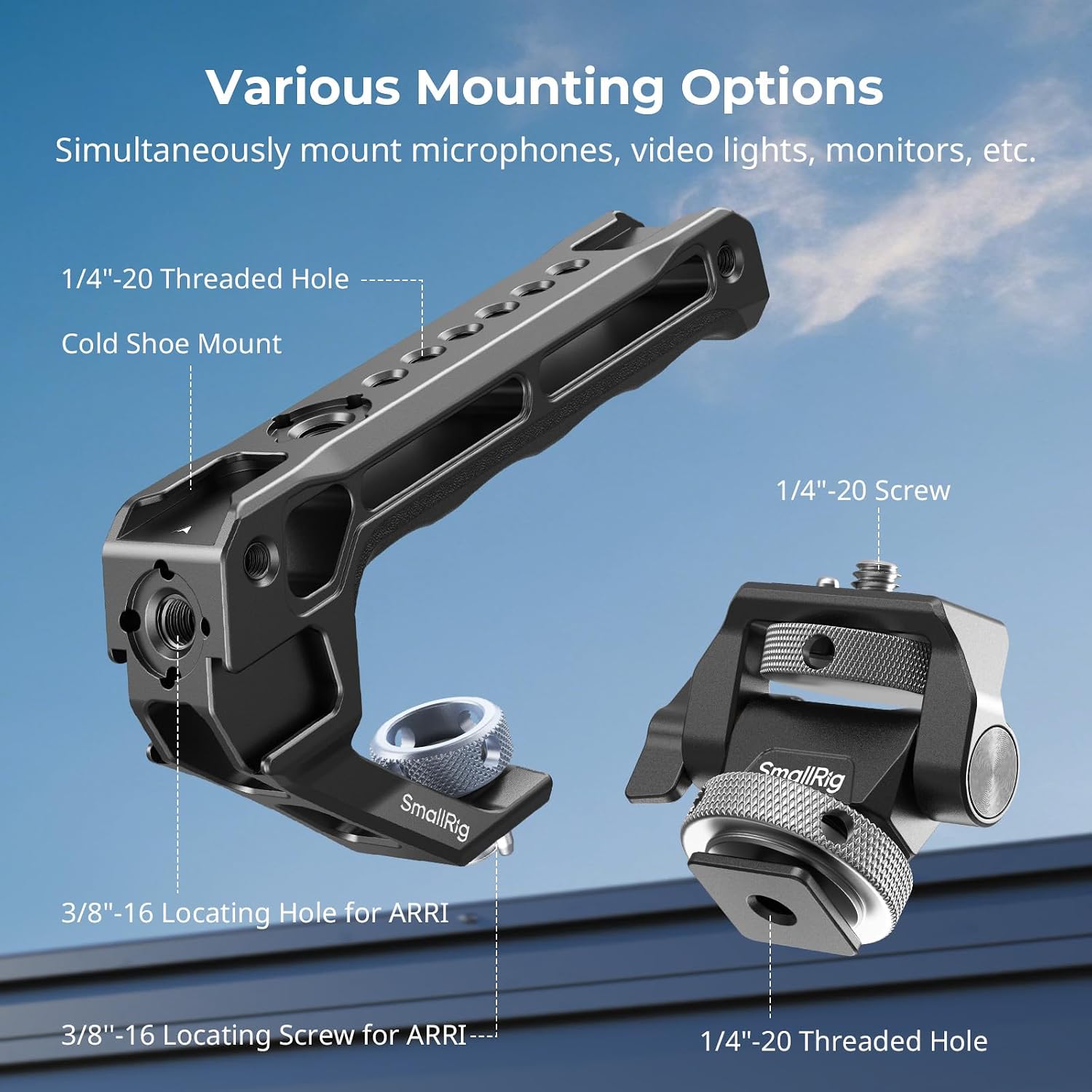 Thumbnail 5 de SMALLRIG 5322 top handle with monitor mount