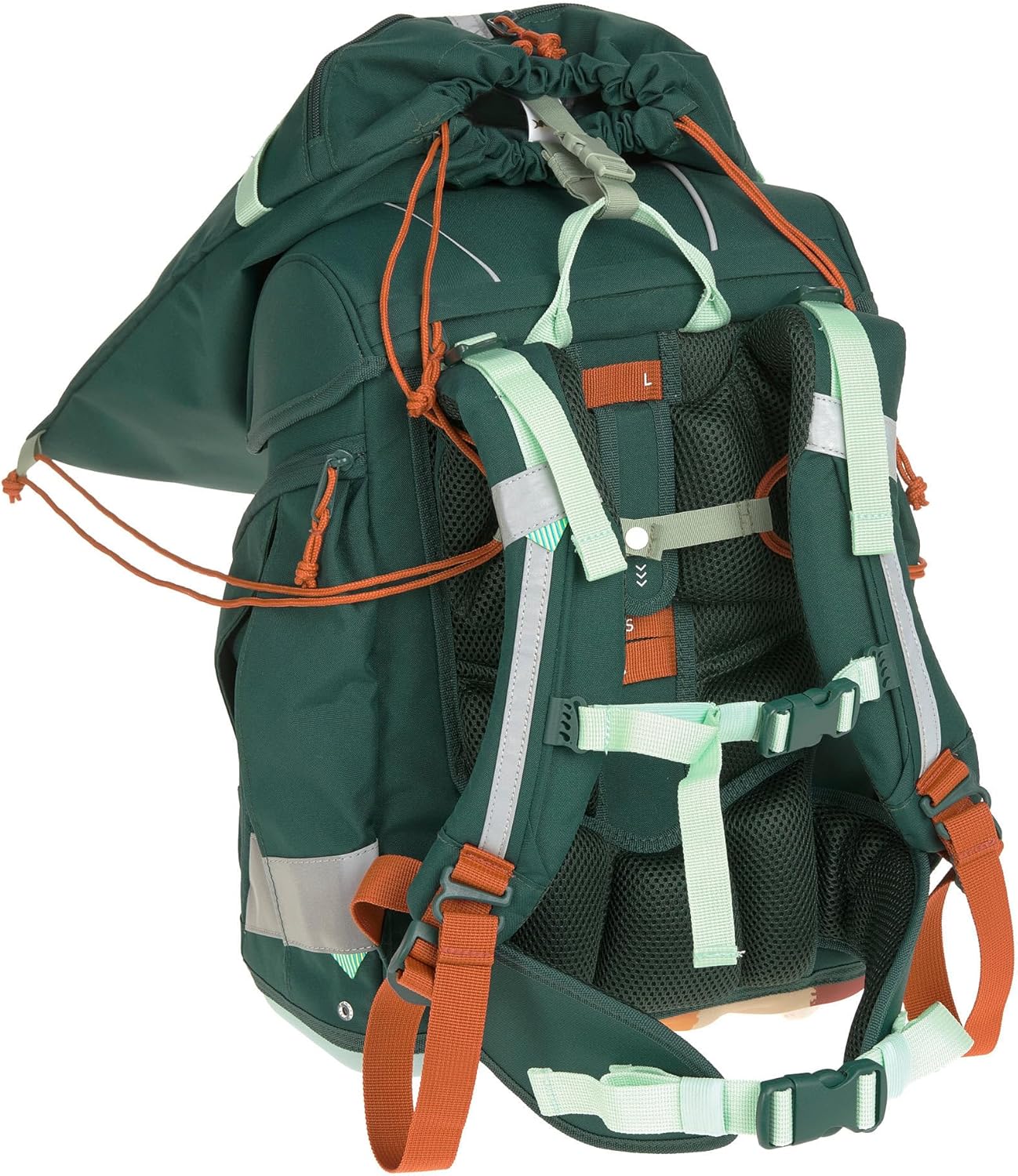 Detalle de LÄSSIG 7-teiliges Schulranzen-Set Boxy Unique Dark Green Ocean Edition