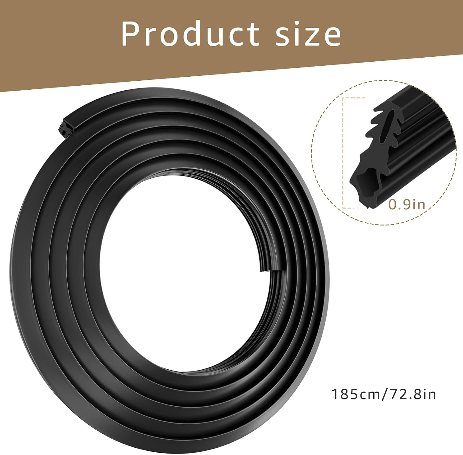 Thumbnail 1 de Aomitop X-127 Dishwasher Door Seal for 00494772, 71-Inch Black Rubber