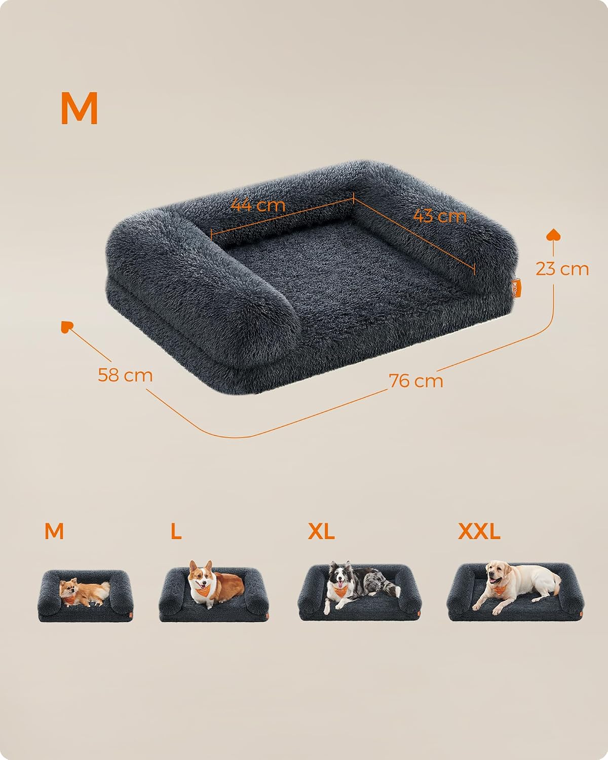 Detalle de FEANDREA PGW231G01 Orthopaedic Dog Bed with Egg-Crate Foam and Removable Cover