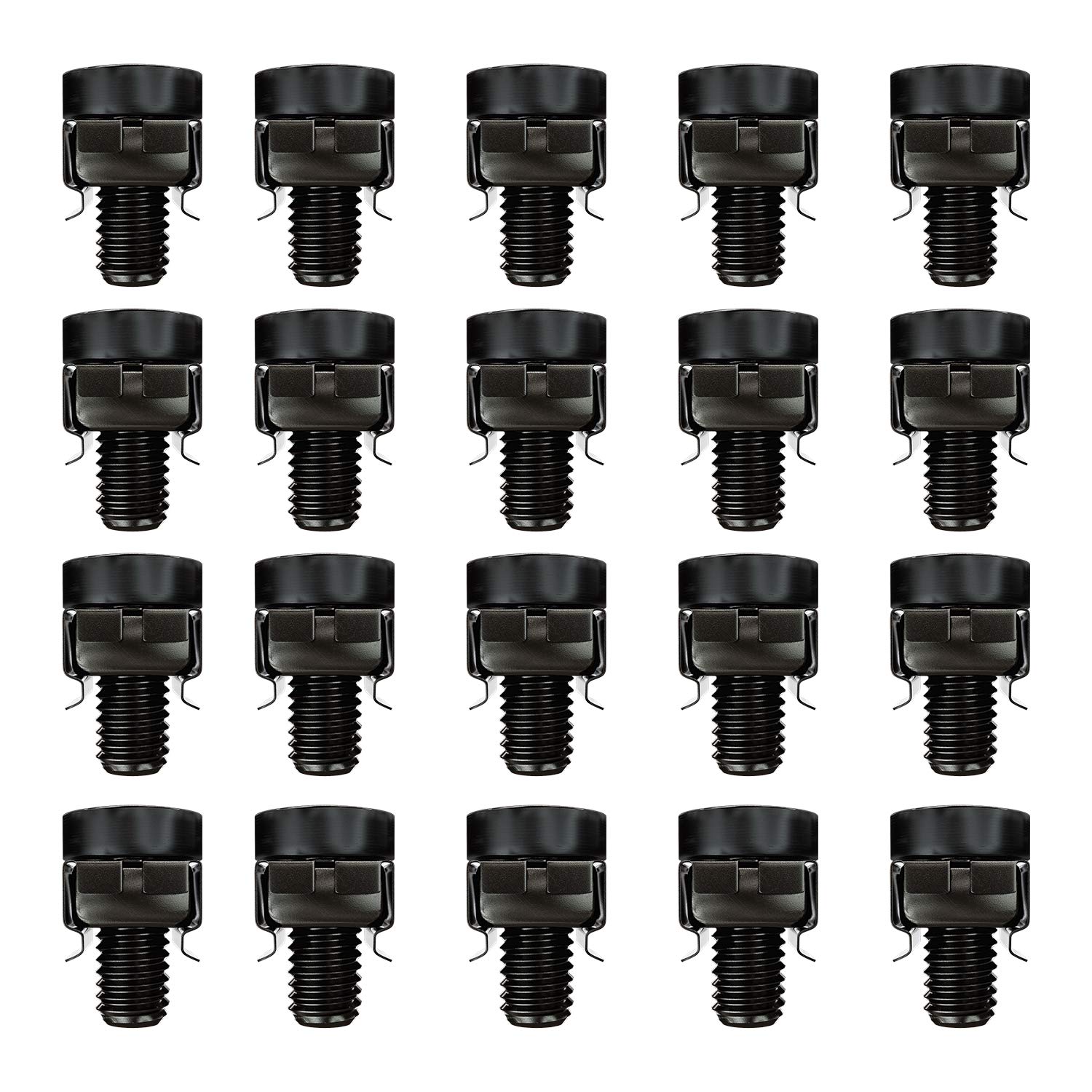 Detalle de deleyCON 20x M6 Käfigmuttern Schrauben Set für Netzwerkschränke – 20er Pack, 19 und 10 Zoll-kompatibel