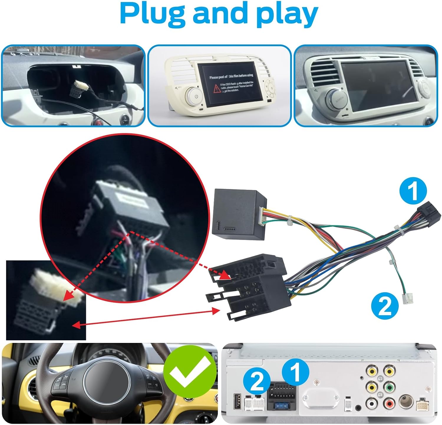 Thumbnail 6 de Autoradio Linux Avvio Lampo 100W per Fiat 500